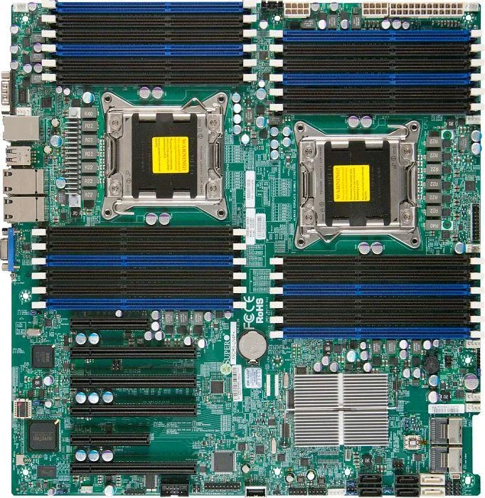 Supermicro X9DRI-LN4F+-B Dual LGA2011/ Intel C602/ DDR3/ SATA3/ V/4GbE/ EATX Server Motherboard