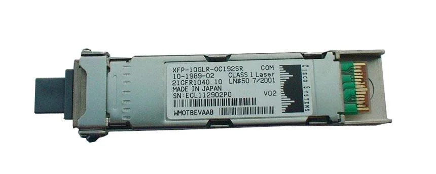 Cisco XFP-10GLR-OC192SR/NS 10Gbps OC-192/STM-64 SR-1 10GBase-LR/LW Single-mode Fiber 10km 1310nm Duplex LC Connector XFP Transceiver Module