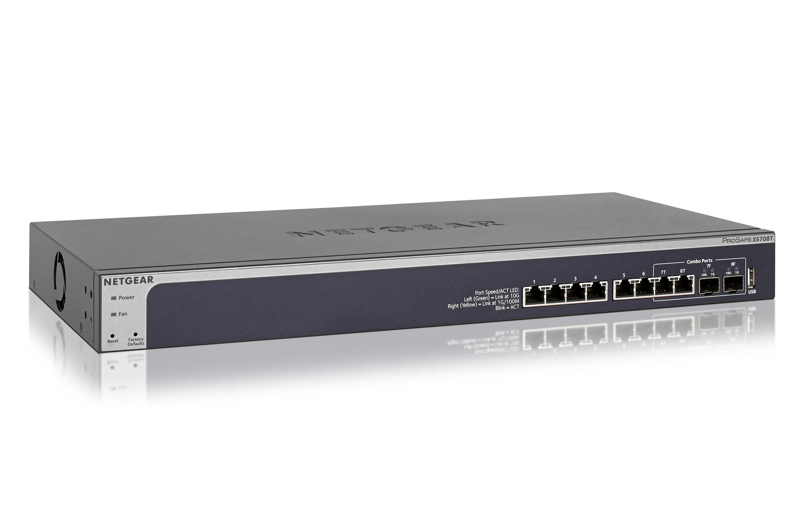 XS708T-100AJS - Netgear ProSafe XS708T 8-Port Layer 3 Switch