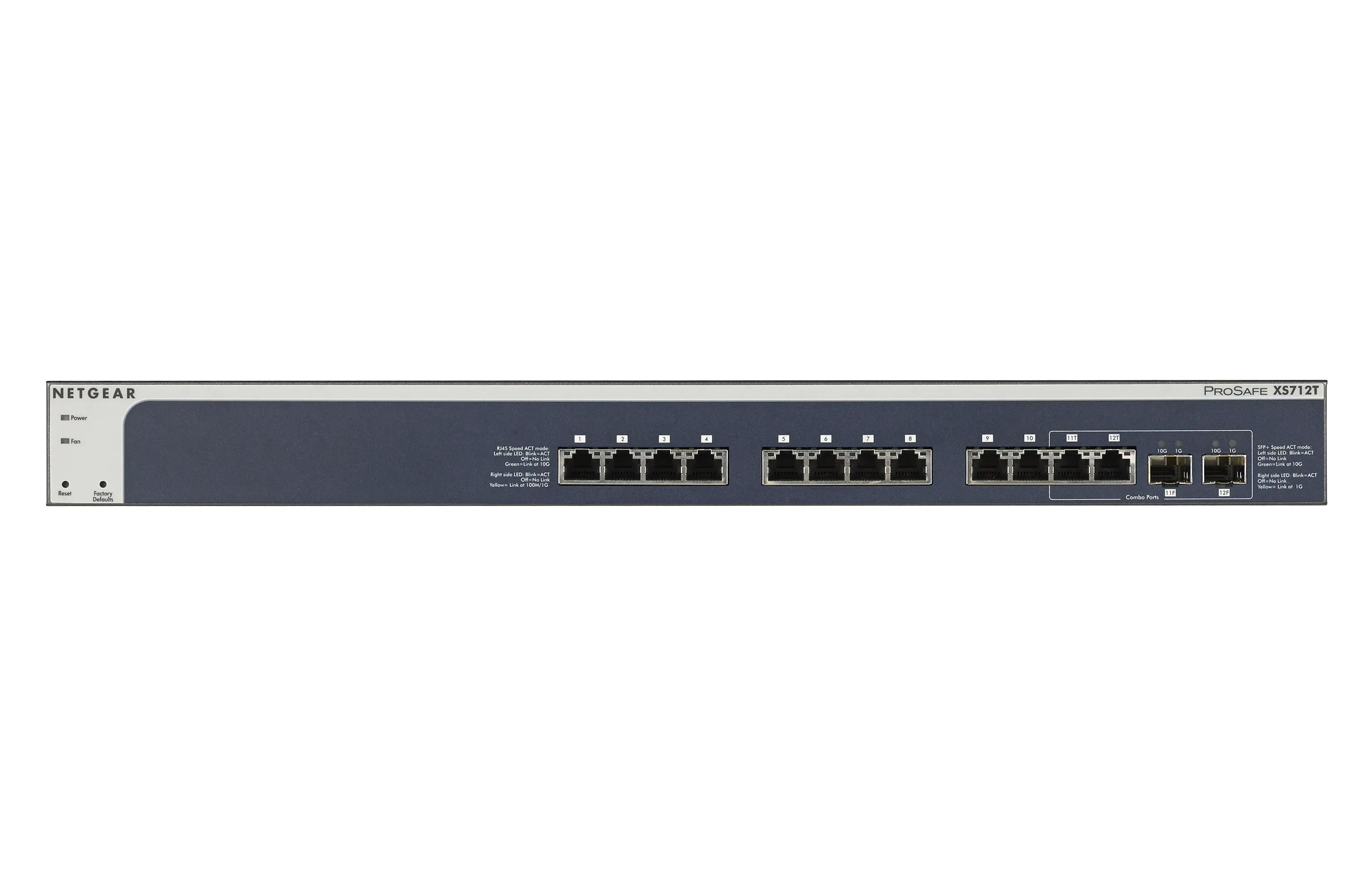XS712T-100NES - Netgear ProSAFE XS712T 12-Port 10GBase-T Gigabit Smart Managed Switch