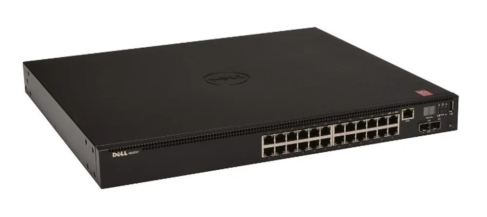 Y4C5N2024NZ - Dell PowerConnect N2024 24 x Ports 10/100/1000Base-T + 2 x Ports 10 Gigabit Ethernet SFP+ Rack-Mountable 1U Layer 2 Managed Gigabit Ethernet Network Switch