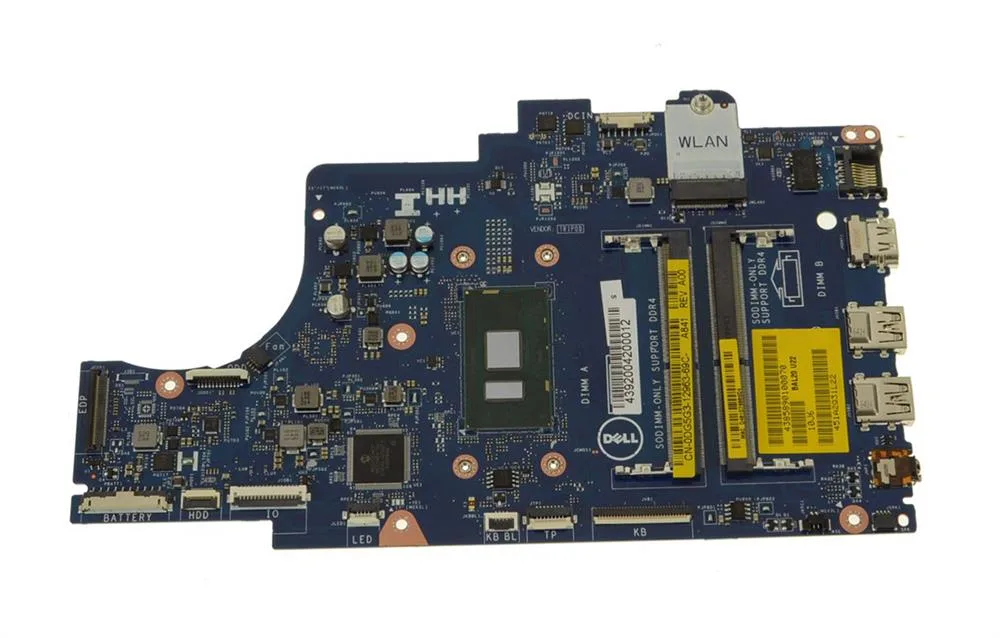 Y8N7H - Dell System Board (Motherboard) with Intel I5-7200U 2.5GHz CPU for Inspiron 15 5767 Laptop