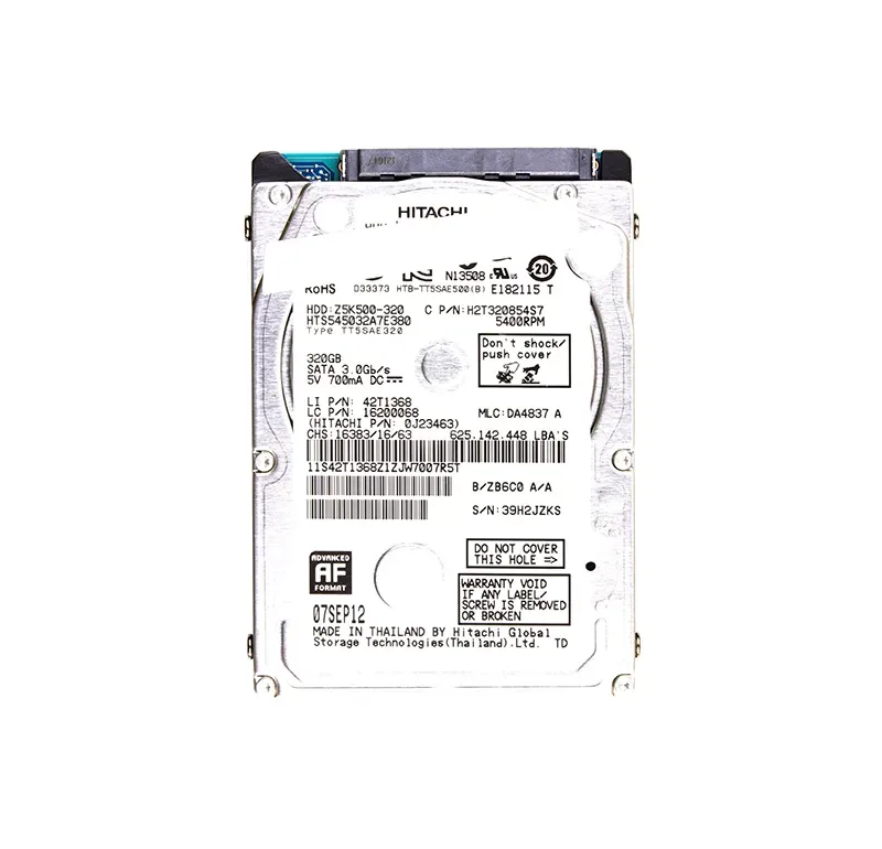 Z5K500-320 - Hitachi 320GB 5400RPM SATA 3Gb/s 8MB Cache 2.5-inch Hard Drive