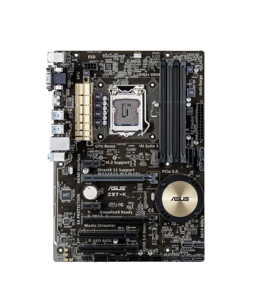 Asus Z97-K/CSM Desktop Motherboard Intel Z97 Express Chipset Socket H3 LGA-1150